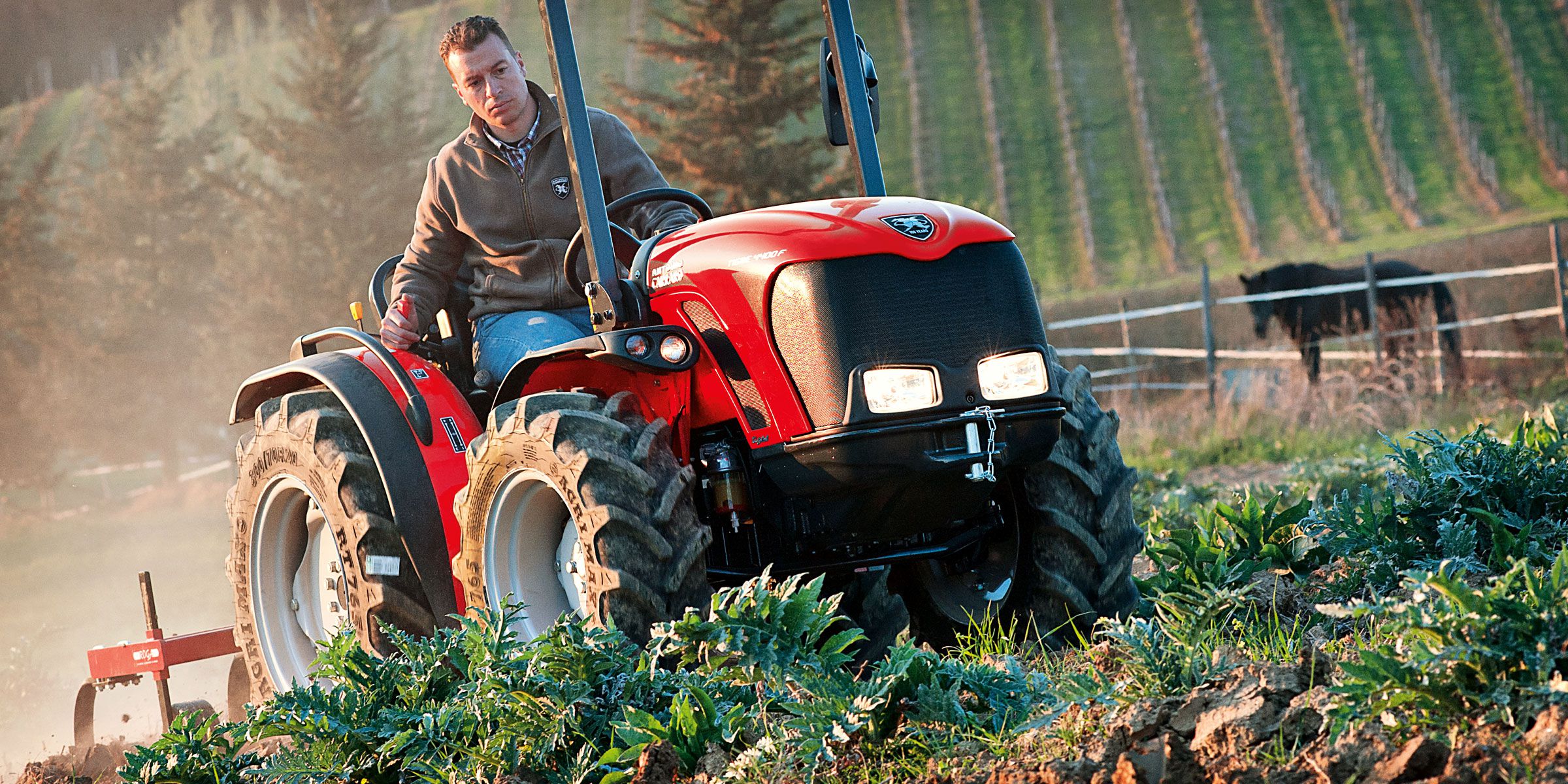 Antonio Carraro Tigre 3800 F, Radlenker mit verschieden großen Rädern